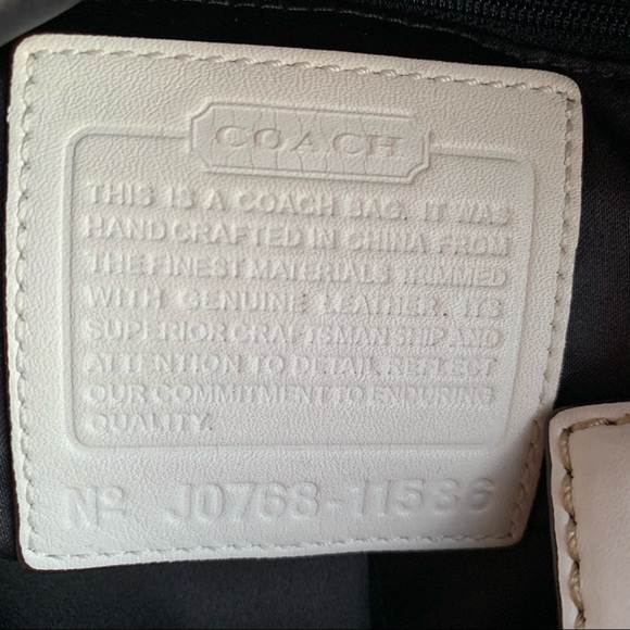 COACH Blue & White Canvas Bucket Bag - Picture 13 of 15